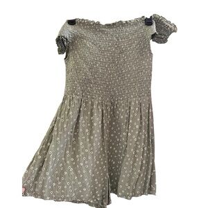 Derek Heart Green Floral Smocked Romper